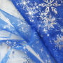 СнФЕ407 - Снежинки фольга на синем еврофатине